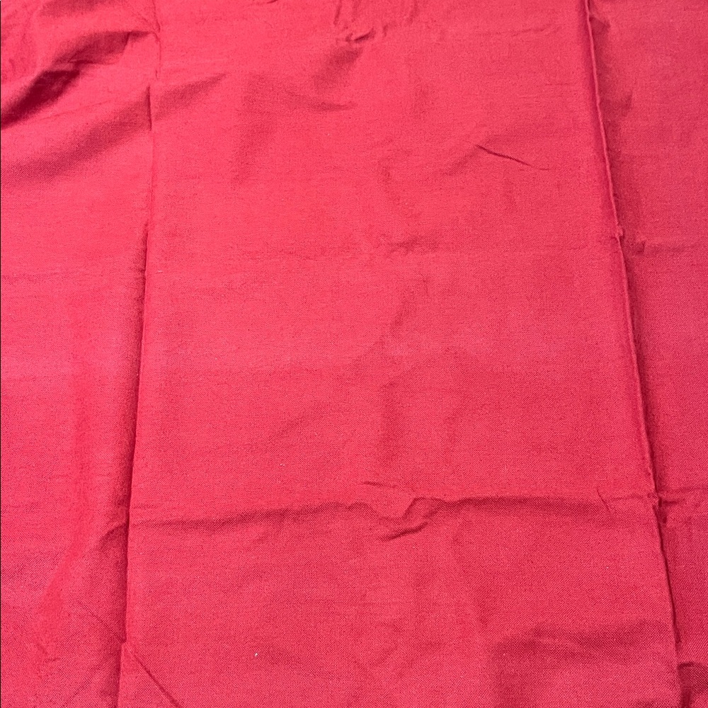 48” wide x 92” long single rod pocket curtain red fabric lined